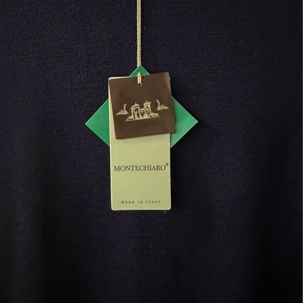 Montechiaro Men’s Black Sweater Large (52) $165 Retail Nwt Men's Black Sweater — image 4 of 7